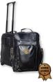 PATCH LEATHER WHEELED TRAVEL BAG - Embroidered