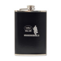 FLASK WITH GENUINE LEATHER WRAP